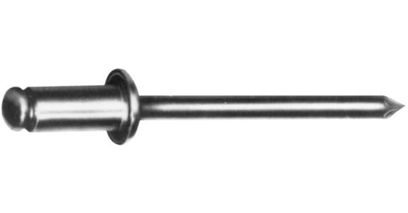 Stahl-Blindniete Flachrundkopf DIN 7337 Pack=500 St. 4x10 mm