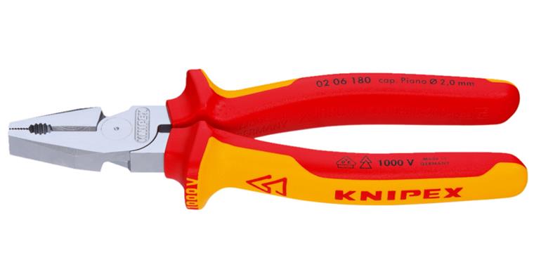 VDE heavy-duty comb. pliers 225 mm special tool steel, handles with slip guard