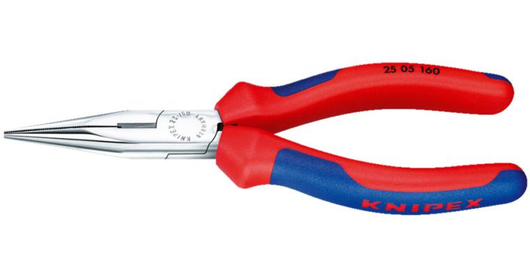 Radio pliers straight 160 mm, chrome-plated head special tool steel, MC handles