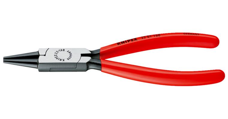 Round-nose pliers 160 mm chromium-vanadium-electrical steel light grip covers