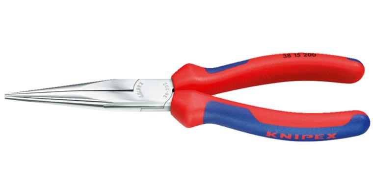 Mechanic's pliers 200 mm flat round jaws straight MC handles DIN ISO 5745