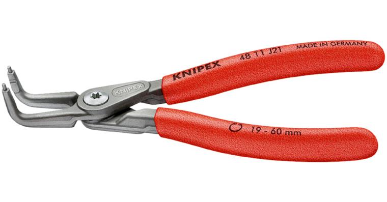 Innen-Sicherungsringzange 90° abgew. CV-E-Stahl DIN 5256D J 31 f. Ø 40-100 mm