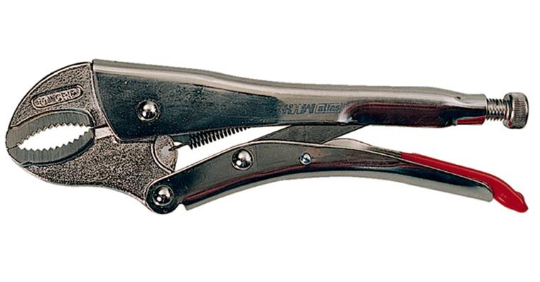 Gripzange CV-Stahl 180 mm Backen oval SW bis 35 mm