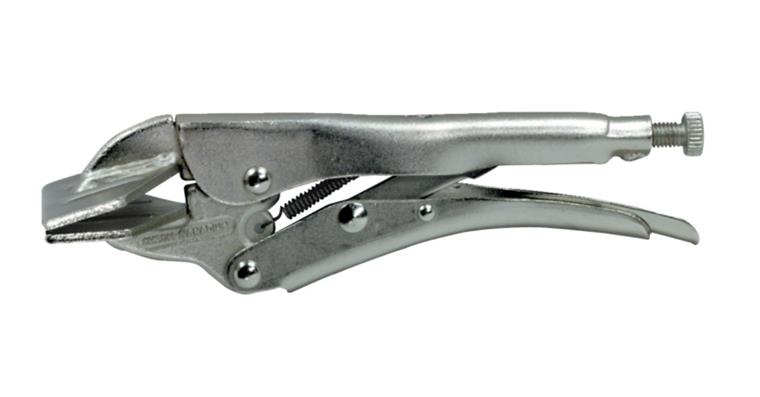 Blechklemmzange Länge 180 mm Spannweite 45 mm Backenbreite 80 mm vernickelt