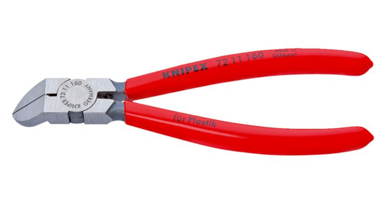 KNIPEX plastic side cutters 160 mm 45-degree angled with plastic handle