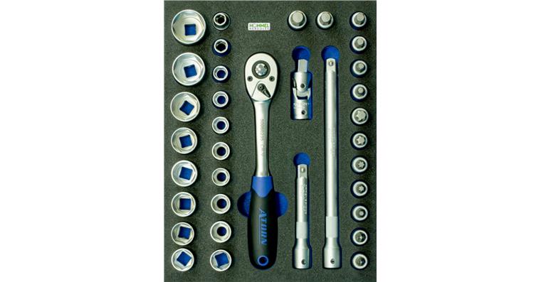 OPT-I-STORE insert 260x345x30 mm for 1/2 inch socket wrench set no. 59624 101