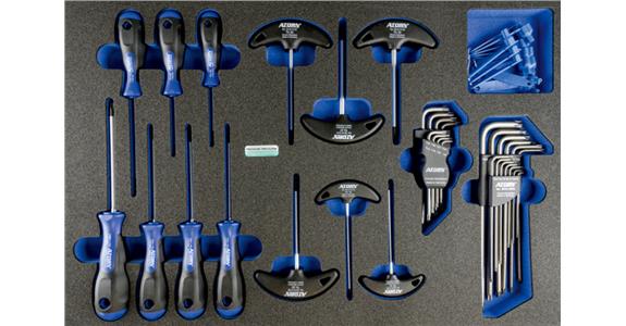TX® screwdriver/hex key set 35 pcs in OPT-I-STORE insert 520x345x30 mm