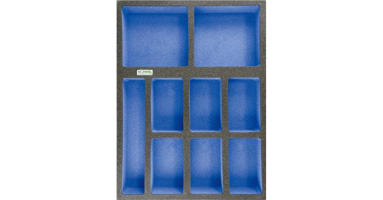 OPT-I-STORE hard foam insert 260x345x30 mm for small parts magazine, empty