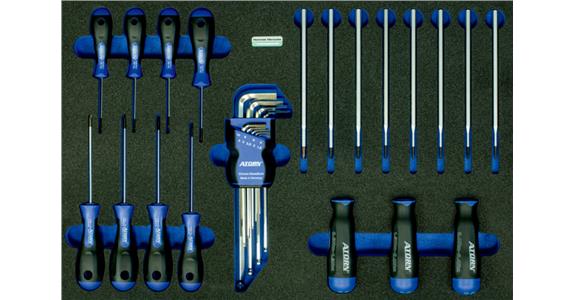 TX® torque screwdriver set, 28 pieces in OPT-I-STORE insert 520x345x30 mm