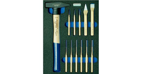 Striking tool set 12 pieces in OPT-I-STORE insert 260x345x30 mm
