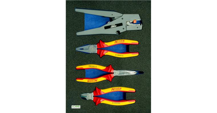 1059685102 VDE electrician's pliers set 4 pieces in OPT-I-STORE insert 260x345x30 mm
