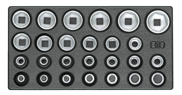 1059932101 1/2 inch socket/screwdriver bit set 26 pieces, in 1/3 tool module