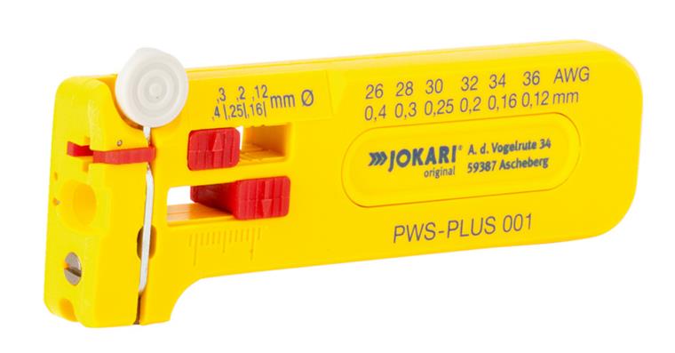 Micro wire-stripping tool, 6-way adjustable for cable dia. 0.12-0.4 mm