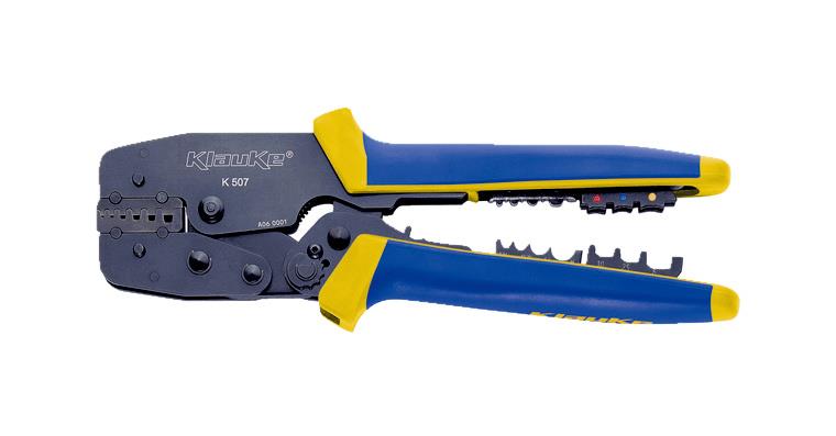 Crimping tool K507with 3 interchangeable inserts crimping range 0.5-10mm2