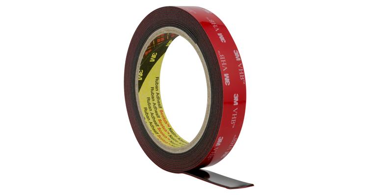 Mounting tape, grey, W 19 mm, L 3 m