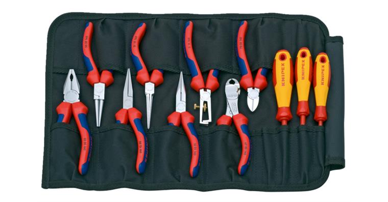 VDE pliers and screwdriver assortment 11 pieces in tool roll