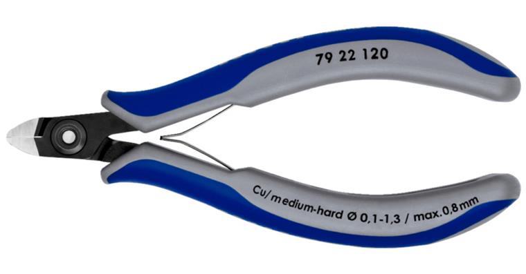 KNIPEX electronics side cutters 120 mm mini head without chamfer