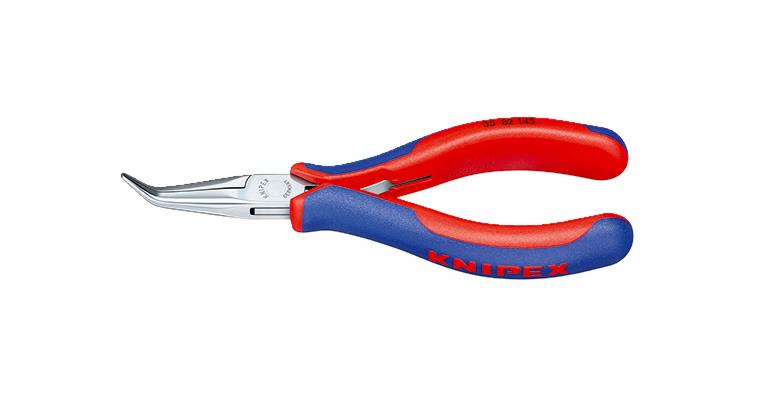 Elektronik-Greifzange abgewinkelte Backen Länge 145 mm