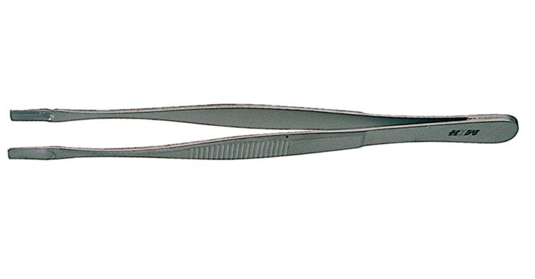 Electronic fitting tweezers, vertical, smooth gripping surface length 145 mm