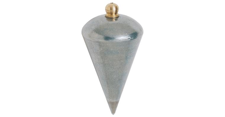 Plumb bob, steel with brass head 250 grams