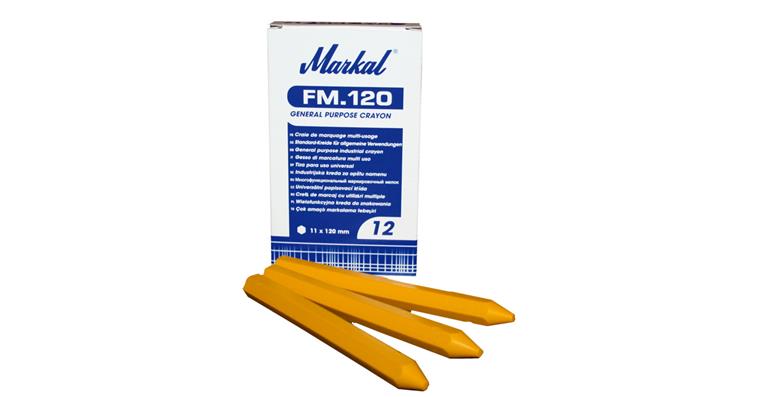 Oil pastel pencils, versatile oil chalk, yellow, hex without paper, pack=12 pcs.