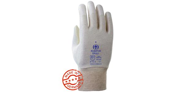 Protective assembly gloves, breathable, NBR special EN 388 white L=27 cm