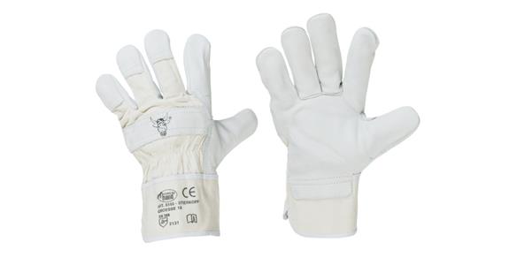 Work gloves Stierkopf rubberised cuff EN 388 cat. II size 10 pack = 1 pair
