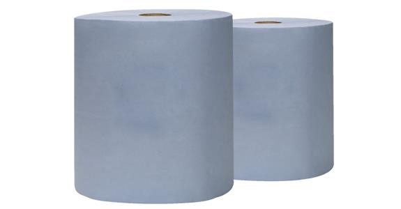 Putztuchrolle 3-lagiges Tissue blau 500 Abrisse 38 x 36 Pack=2 Rollen