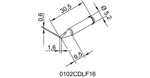 Ersatz-Lötspitze CD LF16 meißelförmig für i-CON nano Kat.-Nr 70055 101