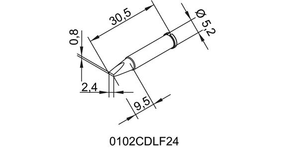Ersatz-Lötspitze CD LF24 meißelförmig für i-CON nano Kat.-Nr 70055 101