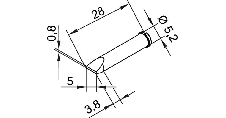 Ersatz-Lötspitze CD LF50 meißelförmig für i-CON nano Kat.-Nr 70055 101