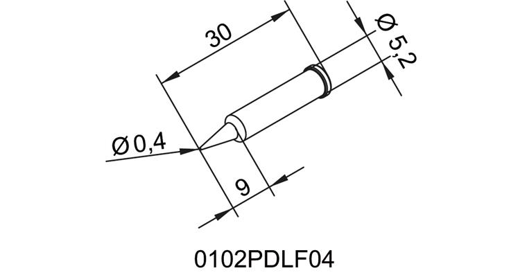 Replacement soldering tip PD LF04 pencil tip for i-CON nano cat. no. 70055 101