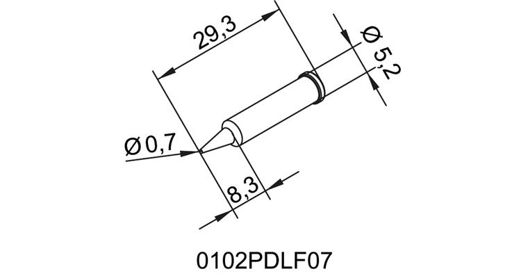 Replacement soldering tip PD LF07 pencil tip for i-CON nano cat. no. 70055 101