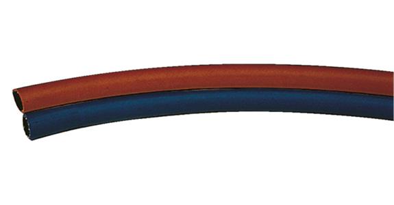 Autogen twin hose, flame-retardant, 20 metres, 6x5 blue, 9x3.5 red