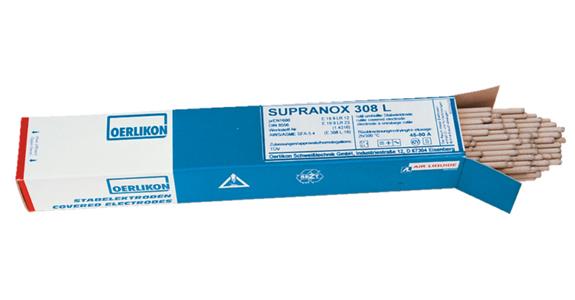 Welding electrode SUPRANOX 308 L rutile-coated 2.5x300 mm, 45–80 A 190 pieces