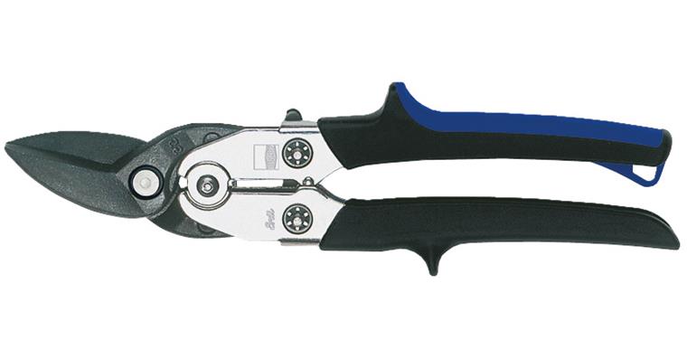 Shape-cutting shears with lever transmission, stainless steel, left, 260 mm