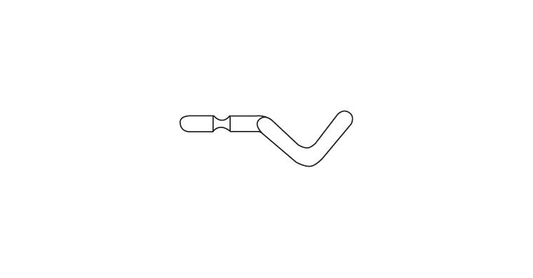 Repl. blade B shank dia. 2.6 mm shape B30 HSS f. internal and external deburring