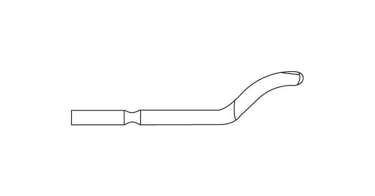 Ersatz-Klinge E Schaft-Ø 3,2 mm E100 HSS links für Stahl, Alu, Kunststoff