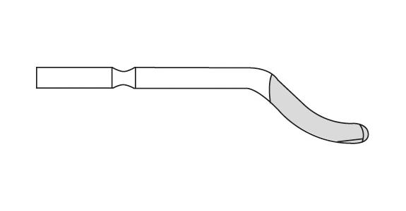 Ersatz-Klinge E Schaft-Ø 3,2 mm E100 TIN-beschichtet für lange Standzeit
