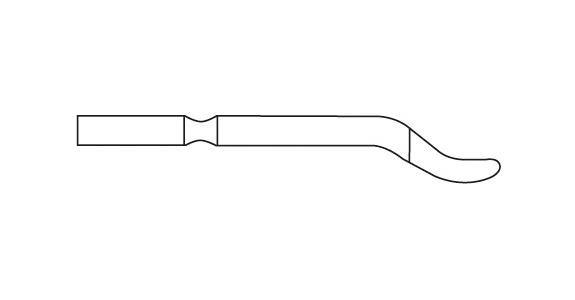 Ersatz-Klinge E Schaft-Ø 3,2 mm E101 dünne Schneide für Stahl, Alu, Kunststoff