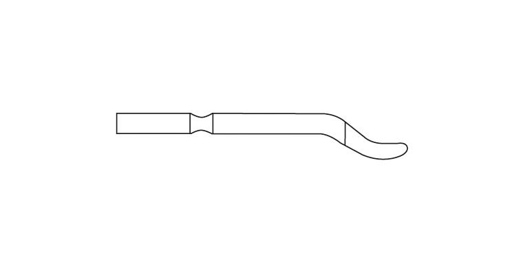 Ersatz-Klinge E Schaft-Ø 3,2 mm E101 dünne Schneide für Stahl, Alu, Kunststoff