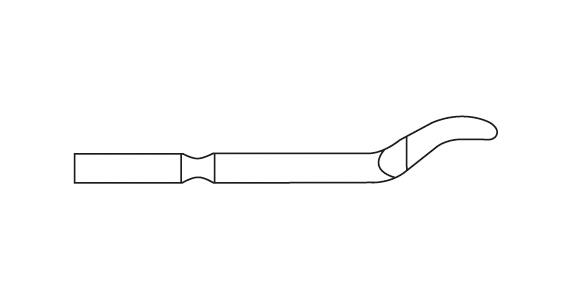 Ersatz-Klinge E Schaft-Ø 3,2 mm E101L dünne Schneide für Stahl, Alu, Kunststoff