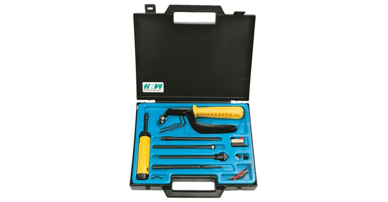 Deburring tool set with universal handle EL1000 7 pieces in box