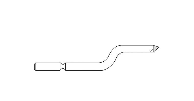 Ersatz-Kurbelsenker HSS Schaft-Ø 3,2 mm BC 3200 für Bohrung 3,2 mm