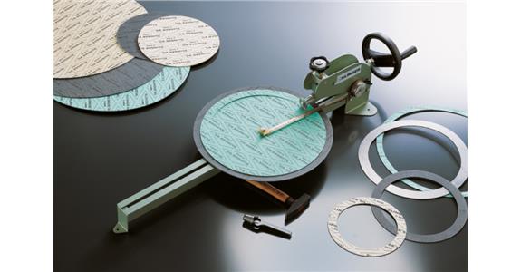 Ring- und Dichtungsschneidmaschine mit Handkurbel für innen/außen Ø 80-1250 mm