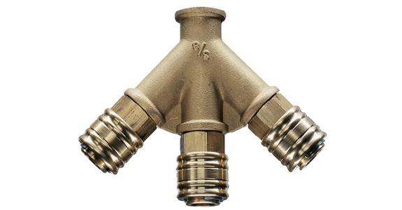 Pneumatic plug-in nipple brass DN 7.2 X-shape distributor G 3/8