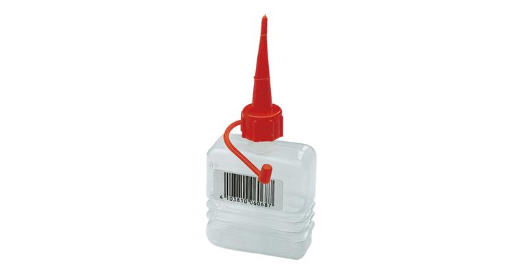 Plastic oiler flat container with fixed spray tube 75 ml