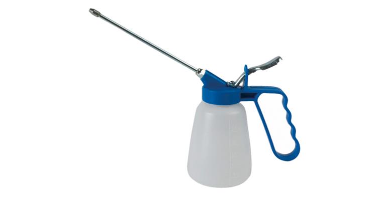 Oil spray can polyethylene container 300 ml transparent with brass pump