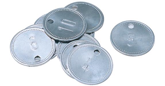 Werkzeugmarken-Satz Aluminium Ø 27 mm Pack=10 Stück nummeriert von 61-70