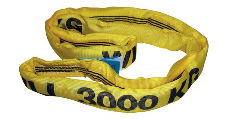 Round sling, polyester, load 3000 kg, length 4.0 m, EN1492-2, yellow